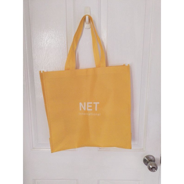 (售完) NET 環保 購物袋 回收 重複利用 背帶 托特包  黃  灰