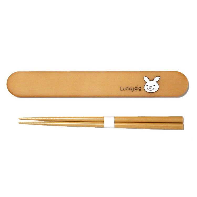 《齊洛瓦鄉村風雜貨》日本zakka雜貨 日本lucky pig幸運豬系列 環保筷組 筷子組 便當筷子 天然木筷組