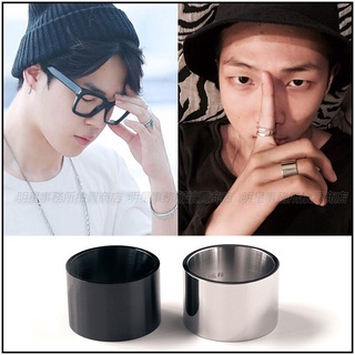 ❌免運❌ 韓國代購 ASMAMA 正韓指環 防彈少年團 BTS Jimin RM 樸智旻 金南俊 同款簡約寬面鈦鋼戒指