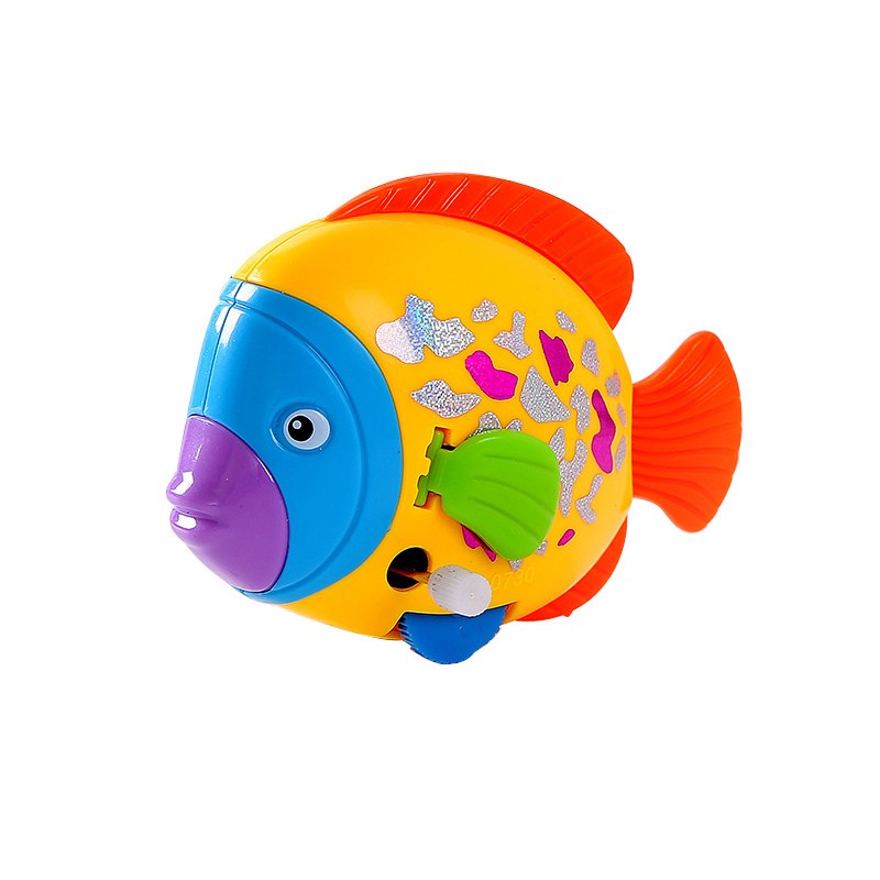 集趣新款發條小魚魚鰓跟尾巴都會動的發條小魚上鏈七彩魚兒童益智發條玩具 蝦皮購物