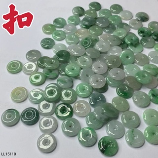 天然翠綠玉佩扣緬玉綠平安扣平安無事吊墜扣掛件LL15110YPS24420-17