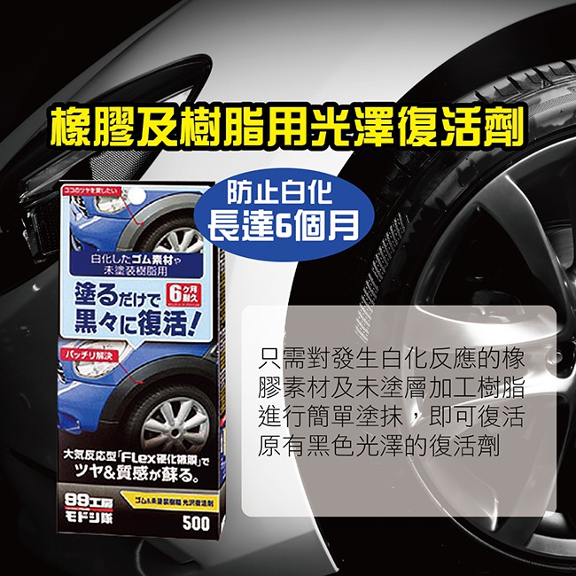 日本soft99 橡膠及樹脂用光澤復活劑l399 塑料還原劑防止白化 蝦皮購物