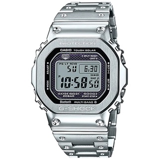 CASIO 卡西歐 G-SHOCK 時尚太陽能藍牙電波錶-銀/GMW-B5000D-1