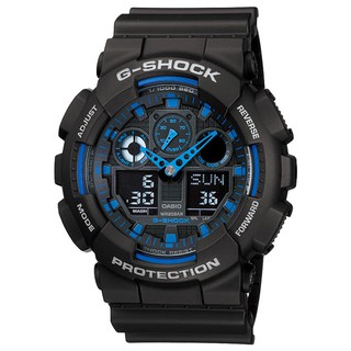 CASIO卡西歐 G-SHOCK強悍雙顯錶/GA-100-1A2