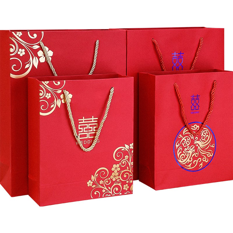 L禮品 結婚慶用品喜糖袋手提袋包裝盒婚禮回禮禮品糖盒禮結婚高檔式袋子 蝦皮購物