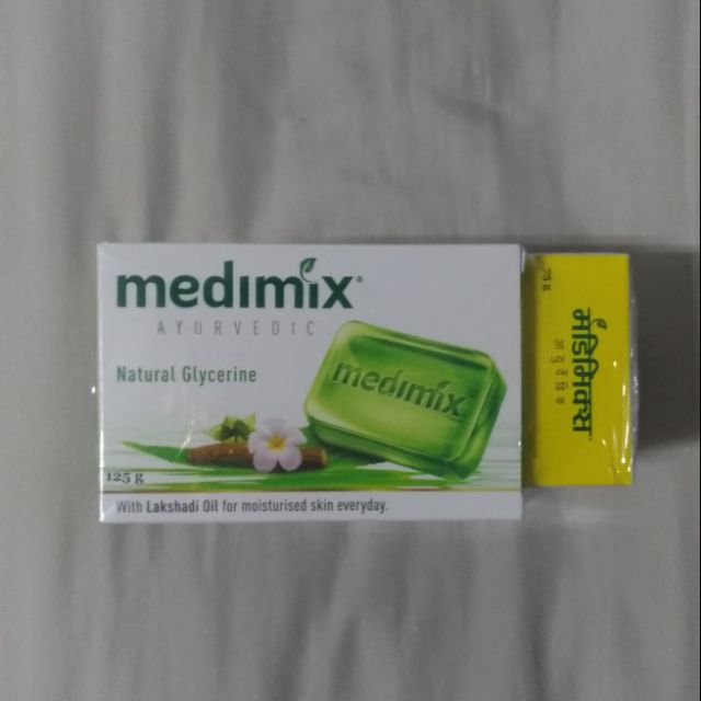 Medimix 美黛詩 美姬仕 125g*3+75g*1 淺綠 草本甘油皂  + 黃色 薑黃摩洛哥堅果油皂 阿育吠陀皂