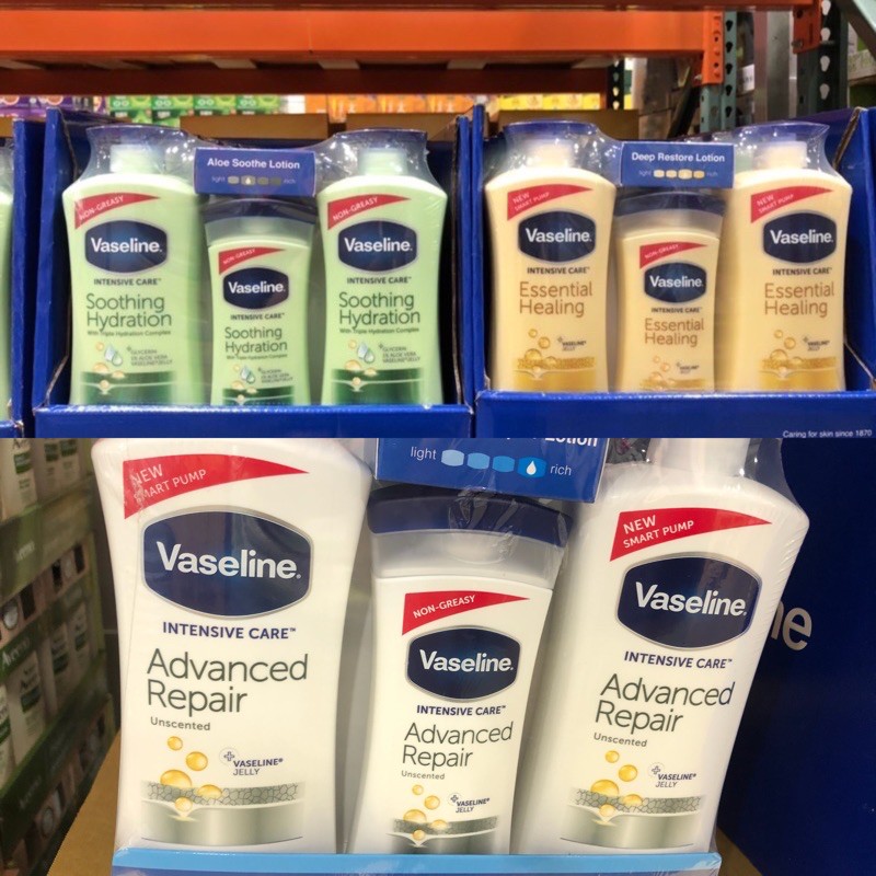 🛍好市多Costco代購 VASELINE進口潤膚身體乳液3入裝 600毫升*2 295毫升*1