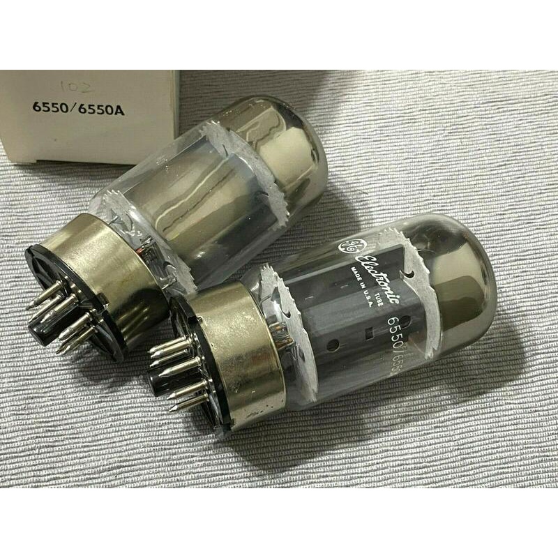 1對 - 全新早期 GE 6550 / 6550A 真空管 NIB 已配對