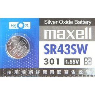 Maxell 麥克賽爾 SR43SW 386 鈕扣電池(水銀電池) 1.55V 放電量小於SR43W