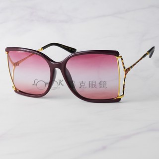 【LOOK路克眼鏡】Gucci 太陽眼鏡 大框 竹節 GG0592SK 004
