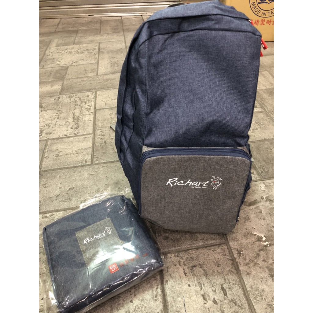 股票紀念品台新金後背包丹寧外出輕便空間大收納全新現貨藍色大量旅行運動包雙肩背包 蝦皮購物