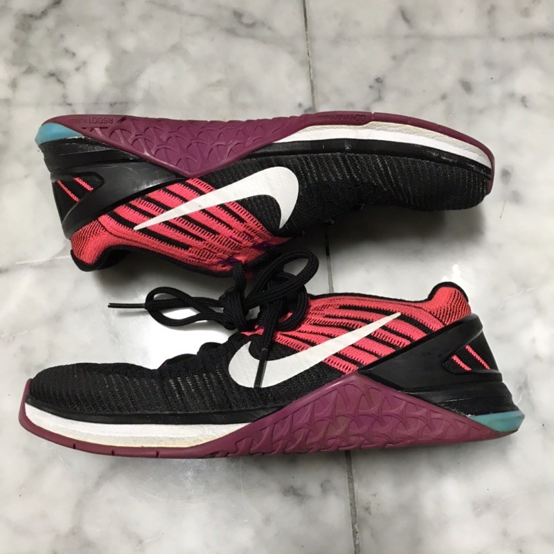 二手 桃紅飛線Nike Metcon DSX Flyknit 女重訓鞋 女訓練鞋37.5/23.5