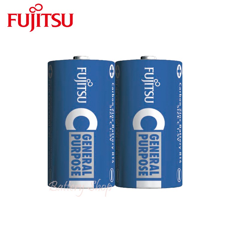 FUJITSU 富士通 2號碳鋅電池 普通電池 R14 (2顆) 台灣公司貨