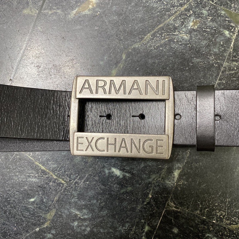 「全新正品」Armani Exchange AX 寬版皮帶