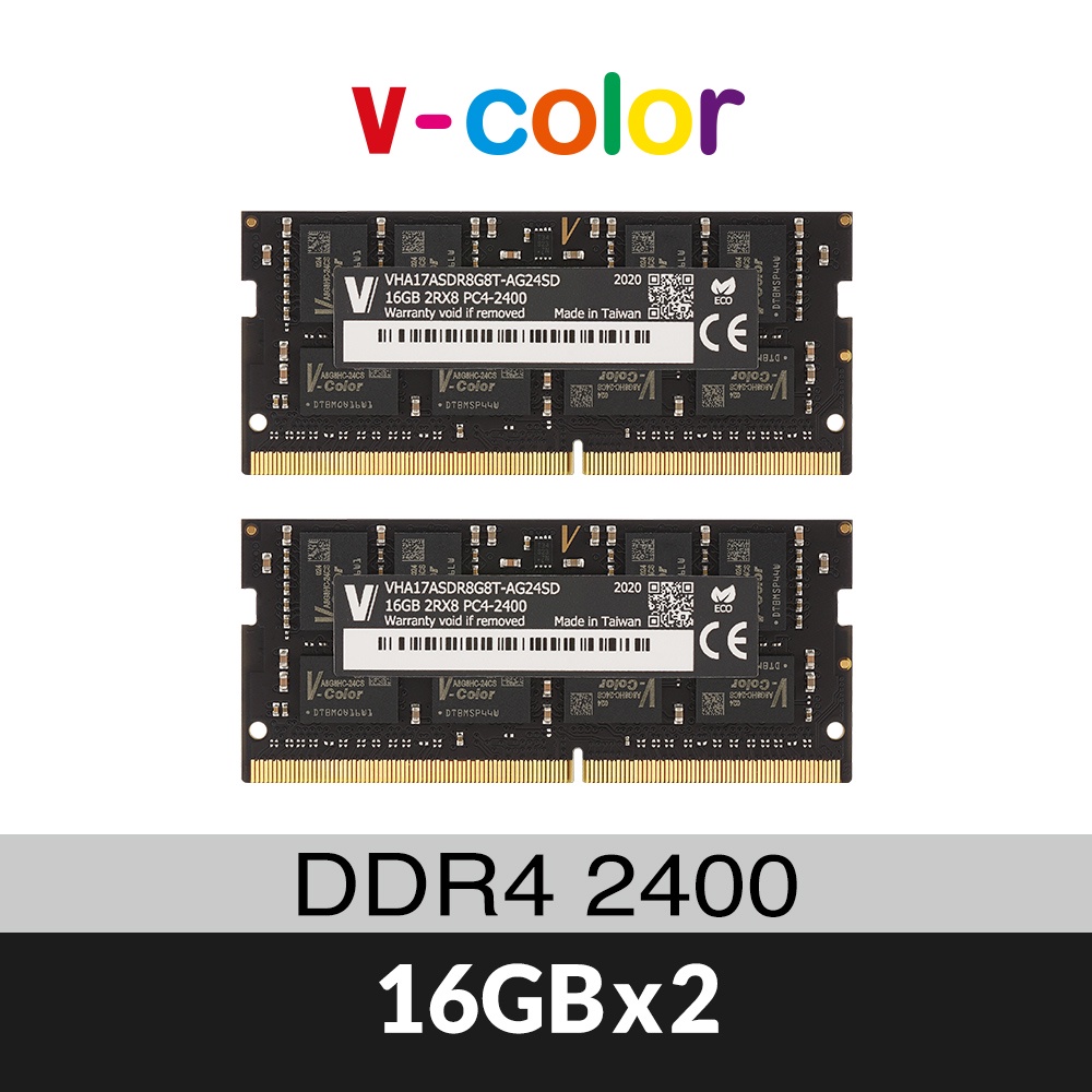 v-color 全何 32GB (16GBx2) DDR4 2400MHz Apple 專用筆記型記憶體