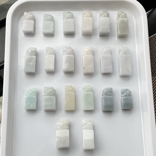 神獸天然緬甸保A翡翠石獅子 印章小擺件 成品854D 超特價拍賣買5送1隨機出貨