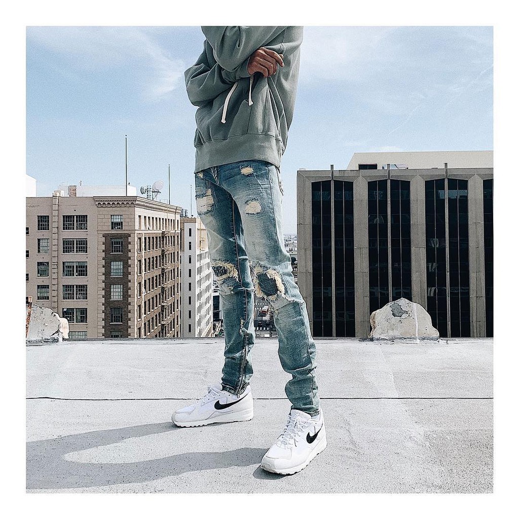 mnml m1 repaired denim