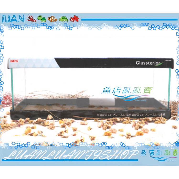 【魚店亂亂賣】日本GEX五味SLIM 600高透光2尺開放玻璃魚缸60x20x25cm(空缸)附軟墊(屏風缸)26下