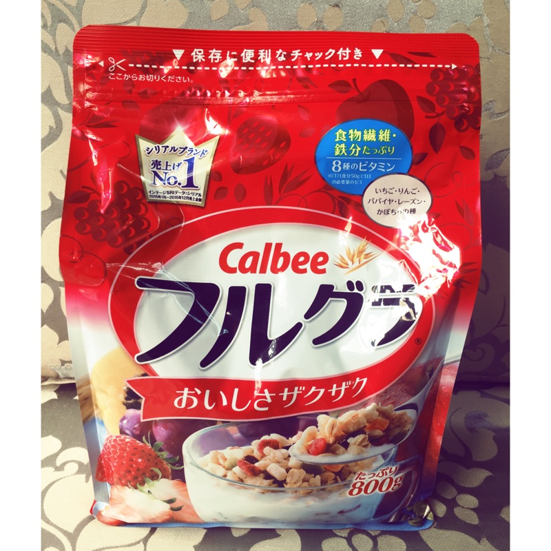 日本帶回～calbee水果麥片，保存105.11.2