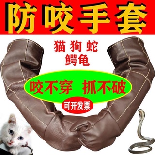 👍臺灣公司＋發票👍寵物防咬手套狗貓訓犬鱷龜摘花椒加長加厚牛皮防剌洗澡防抓傷動物