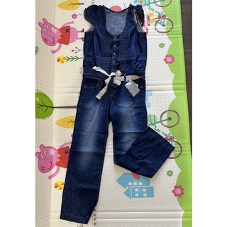 全新日貨stitch div. SEKIYA，連身牛仔褲，附綁帶