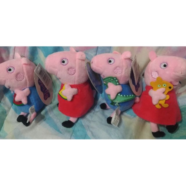 禎的小雜貨店^ω^Peppa pig 粉紅豬小妹 佩佩豬 喬治 抱西瓜款 抱寵物款 小娃娃 玩偶 吊飾