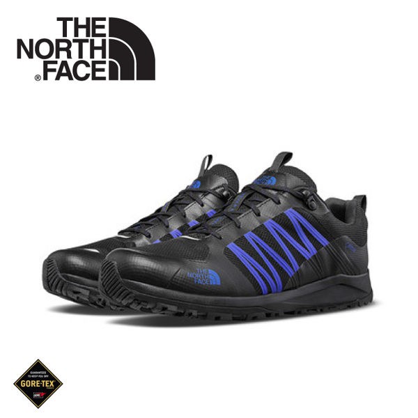 The North Face 美國 男 GORE-TEX徒步鞋《黑/藍》/469T/健行鞋/防水/越野鞋/健行/悠遊山水