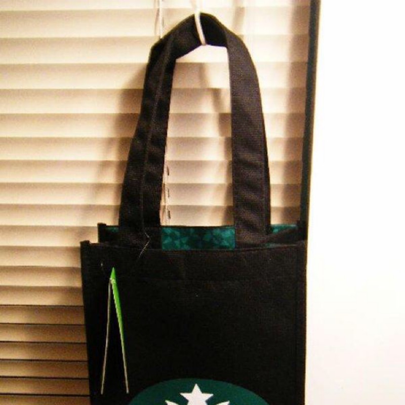真藏館] 預購 Starbucks 星巴克 2011 加拿大限定 耶誕/聖誕環保棉黑色手提袋購物袋