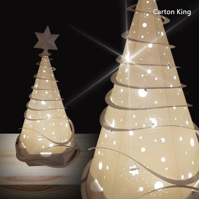 【紙箱王】DIY星光聖誕樹  含LED燈  聖誕禮物 聖誕樹 燈飾 交換禮物
