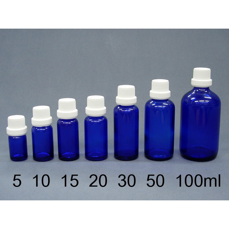 歐洲高級進口藍色玻璃精油瓶(大頭安全白蓋)精華液瓶分裝瓶瓶瓶罐罐瓶罐乳液瓶玻璃瓶團購