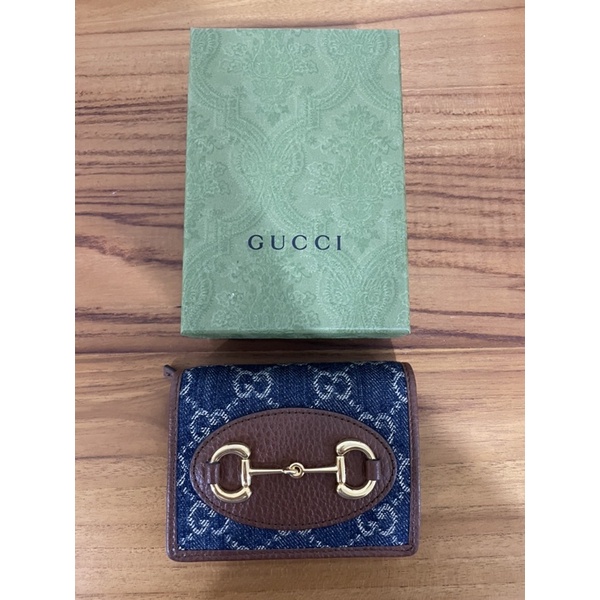 Gucci 1995牛仔扣短夾