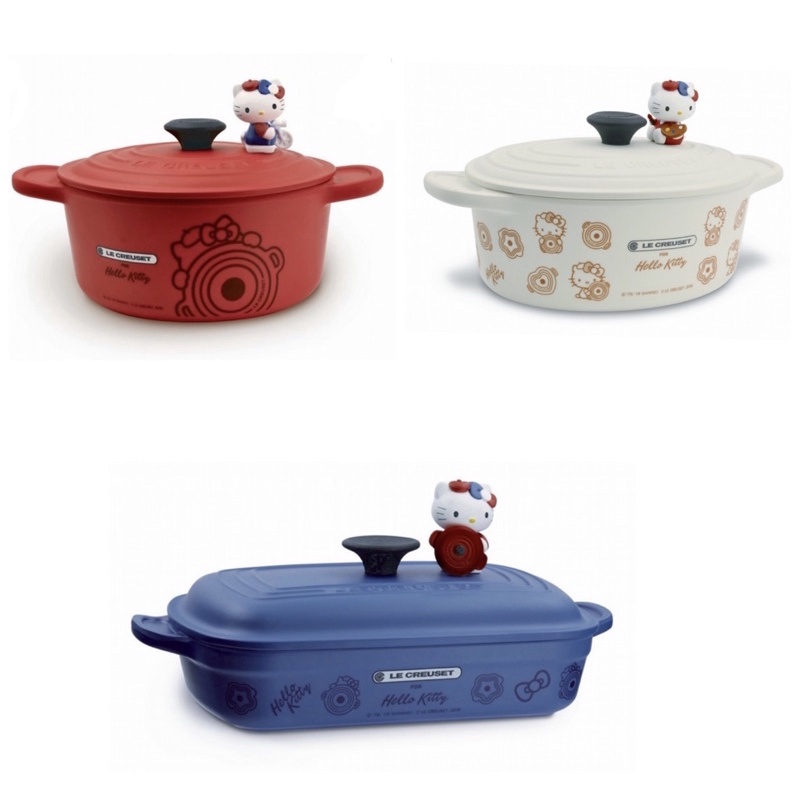 7-11 LE CREUSET Hello Kitty 竹纖維 鑄鐵鍋造型餐具