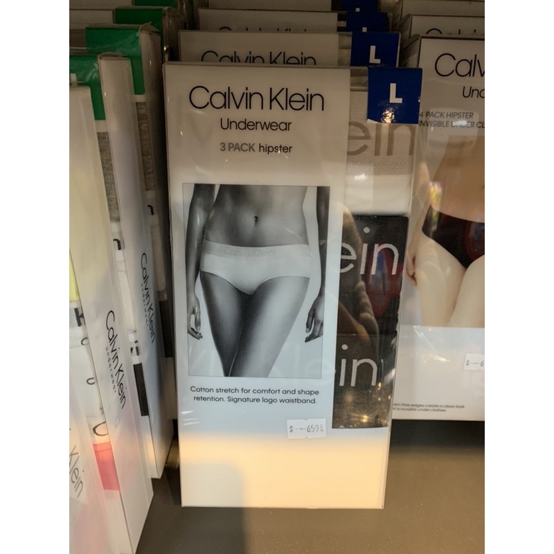 好市多 CALVIN KLEIN HIOSTER 女彈性棉質內褲3入組