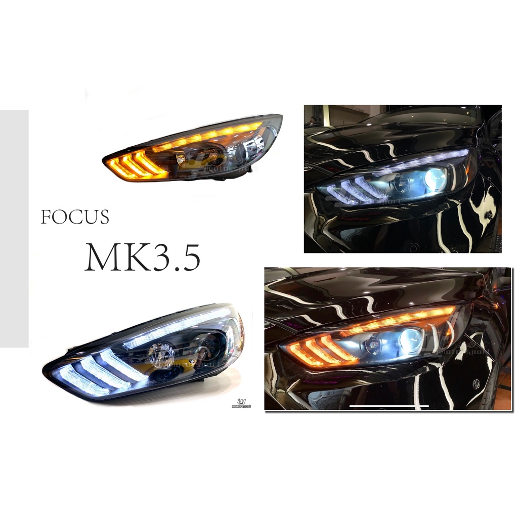 小傑-福特 ford FOCUS MK3.5 15 16 17 年 類野馬 R8 魚眼  跑馬方向燈 大燈 頭燈 改版