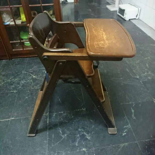 二手木製兒童餐椅