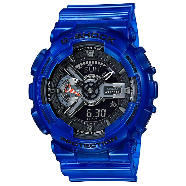 CASIO G-SHOCK GA-110CR-2A 雙顯電子錶(藍)