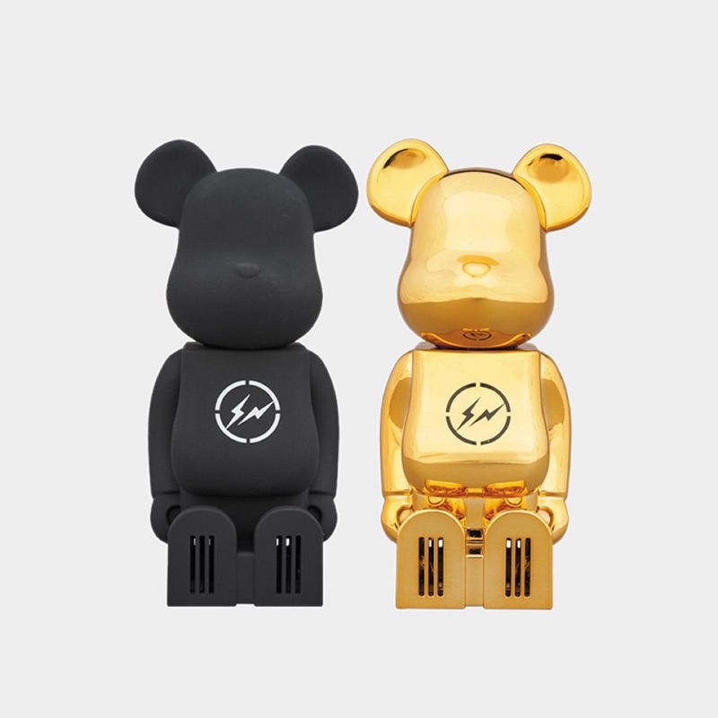 BE@RBRICK THE CONVENI﻿ BLACK/GOLD fragment 藤原浩 ﻿空氣清淨 公仔