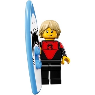 【台中翔智積木】LEGO 樂高 第17代人偶 71018 1 衝浪男孩 鯊魚衝浪板