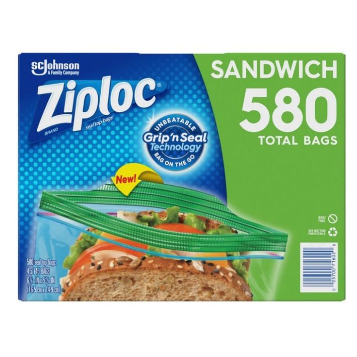 [小洛駕到]Ziploc 可封式三明治保鮮袋 580入 台中好市多代購