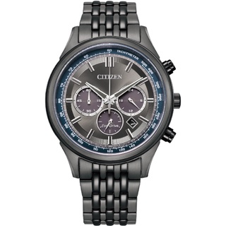 CITIZEN星辰錶CA4417-85H CHRONOGRAPH系列情人節推薦款光動能三眼計時腕錶/ 灰面 41.7mm