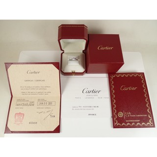 [卡貝拉精品交流] CARTIER 卡地亞 GIA 60分鑽石戒指 1895 單鑽 婚戒 女戒 PT950 盒單齊全