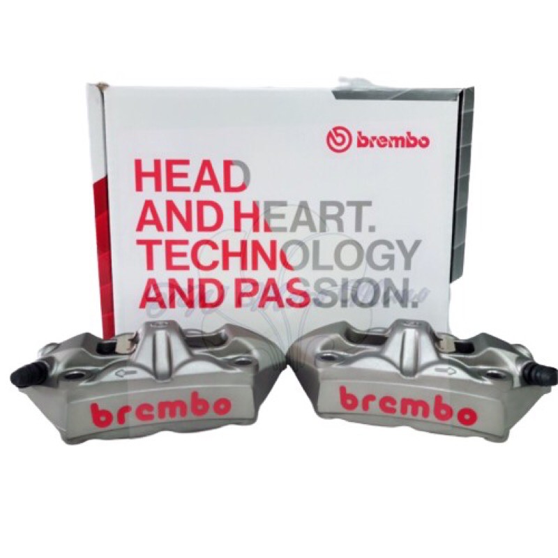 Brembo 輻射卡鉗 1098 M4 灰底紅字 100mm 108mm 一體式輻射卡鉗 左邊 右邊