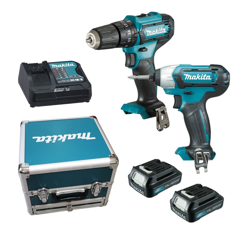 [工具喵] 12V雙機雙電1.5A makita 牧田 TD110 充電式衝擊起子機 + HP333 充電式衝擊電鑽