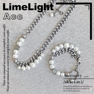 ☆LimeLight☆ 珍珠 / 方塊 / 古巴鏈 / 雙層 / 珠珠 / 飾品 / 鈦鋼 / 項鍊 & 手鍊 27