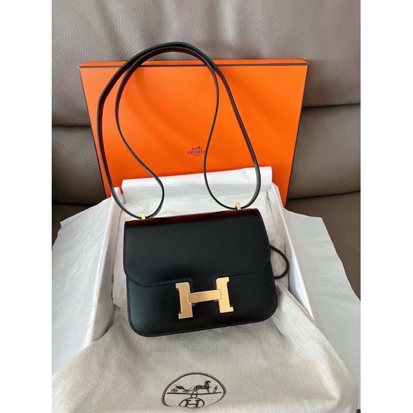 國外現貨🔥快搶!愛馬仕 Hermes 康康Mini Constance 黑金 box皮!U刻 預算44.5w 拜託快買它 #6