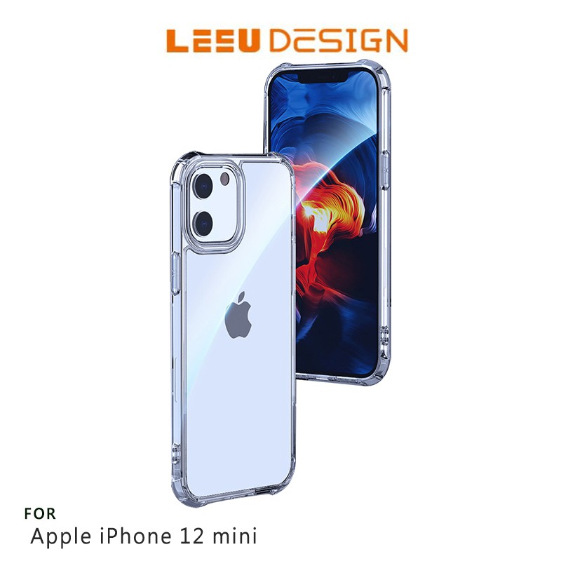 LEEU DESIGN iPhone 12 mini 手機殼 傲熊冰封 氣囊 鋼化 玻璃殼 透明 廠商直送