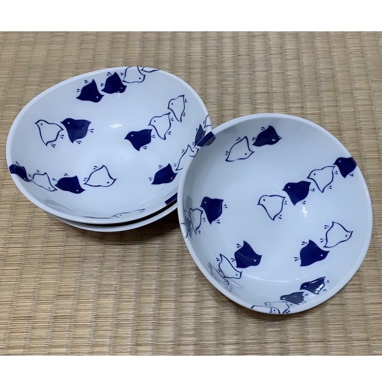 日本製✳️美濃燒 MINOYA い〜笑み！✳️「和柄」日本花紋圖樣—千鳥（ちどり）✳️4吋橢圓淺鉢~現貨供應