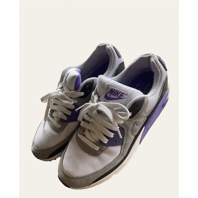Nike AIR MAX 90 女 休閒鞋 白紫CD0490103 耐吉 耐克 氣墊 二手 經典
