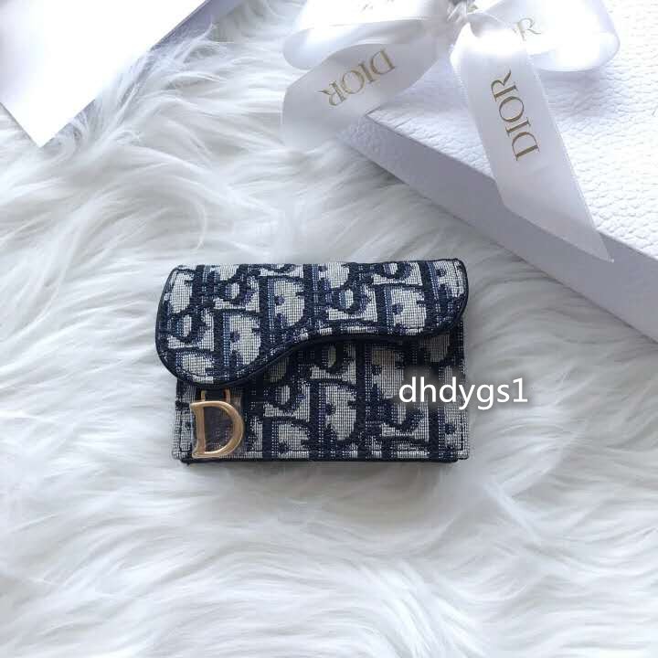 Dior Saddle 翻蓋卡片套藍色dior Oblique 提花零錢包s5611ctzq M928 現貨 蝦皮購物