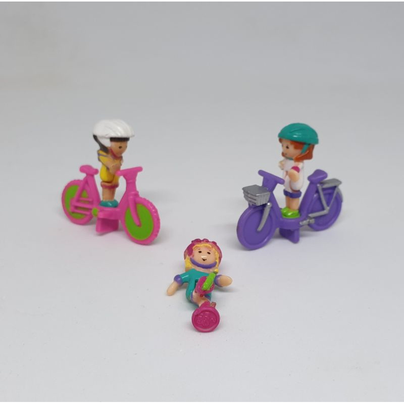 Polly Pocket 腳踏車場景組 異色版 100%完整 芭莉口袋娃娃 口袋芭比